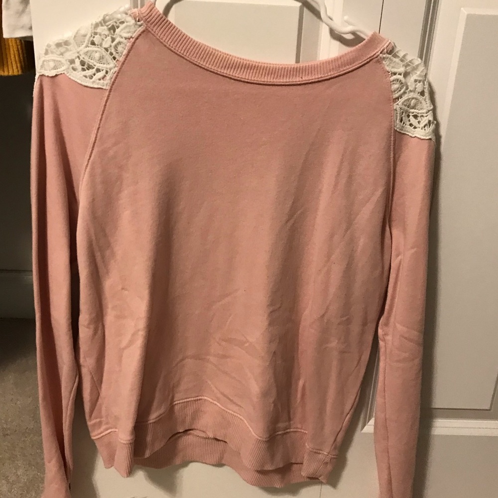 light pink crew